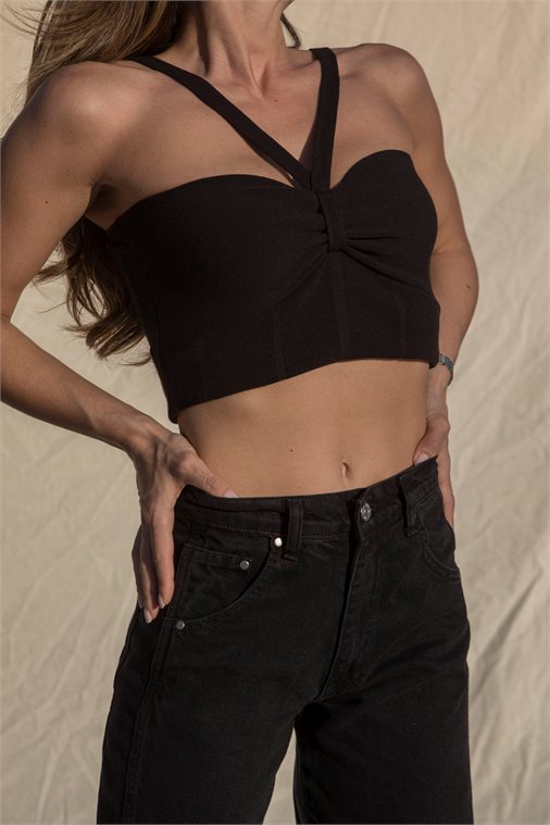 CROPPED TOP ΜΕ ΝΤΕΚΟΛΤΕ ΚΑΡΔΟΥΛΑ