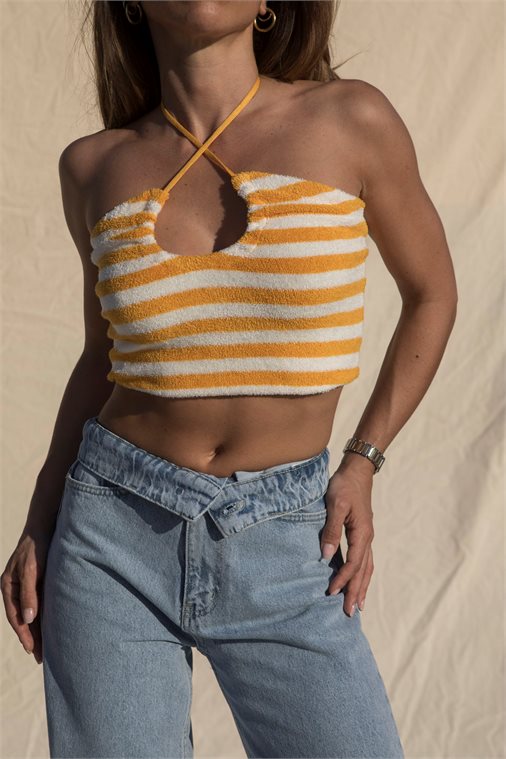 STRIPED CROPPED TOP